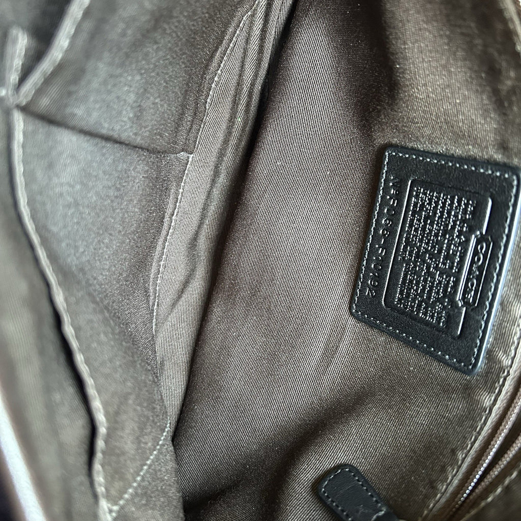 Coach Soho Buckle Flap Dark Brown Leather Shoulder Bag F10192 Good