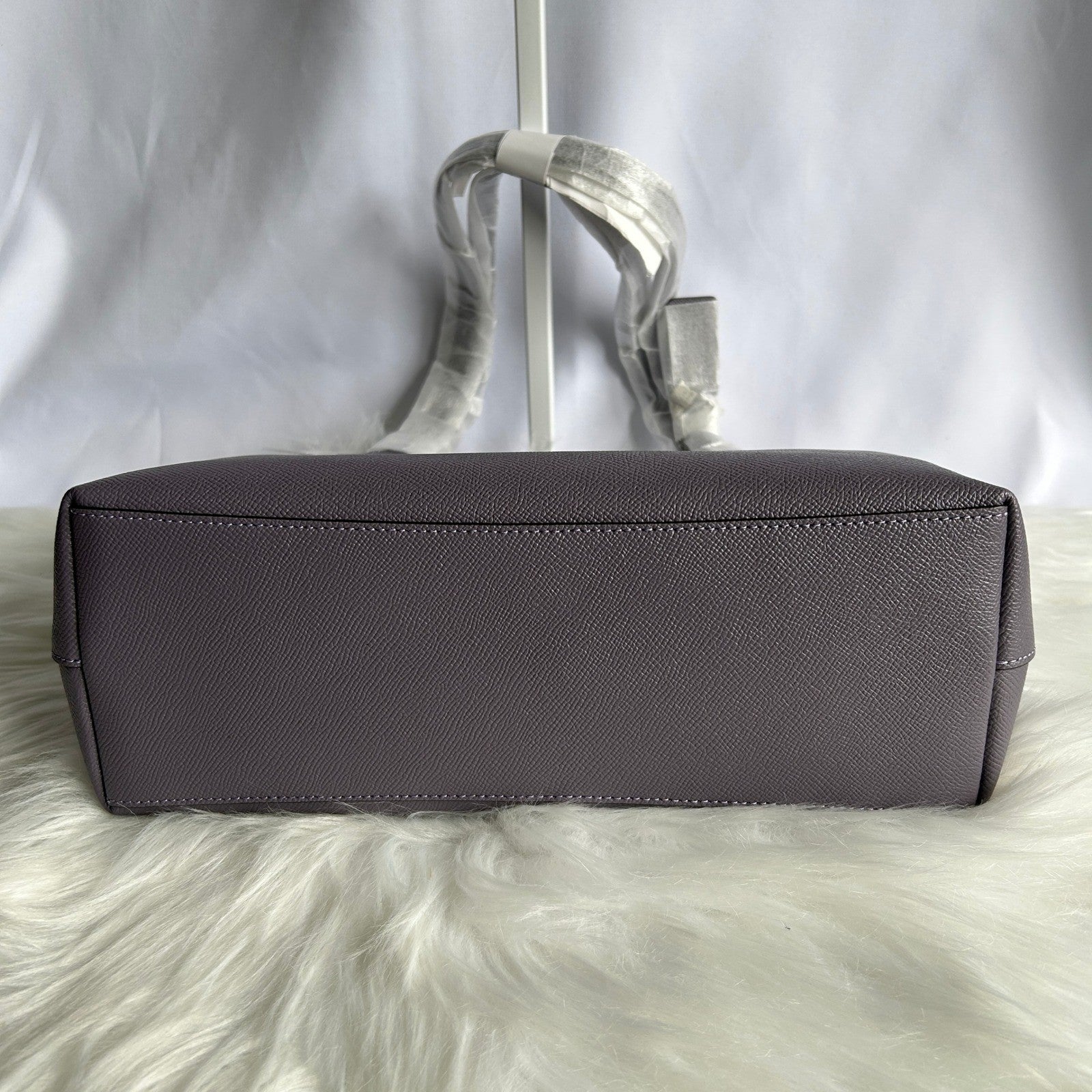 Coach Fiona Vintage Purple Crossgrain Leather Zip Tote Bag NEW 4454 CW395