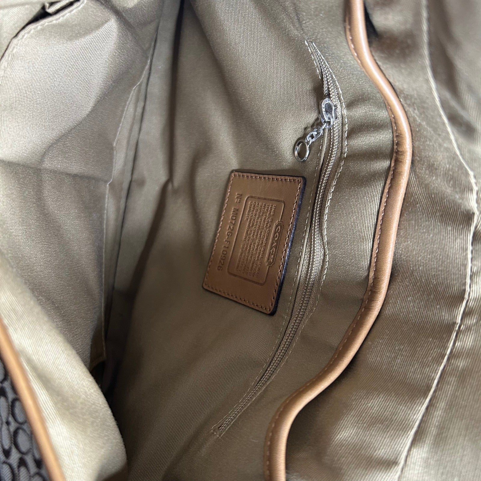 Coach Soho Flap Brown Signature Canvas Leather Shoulder Bag F10926 Good