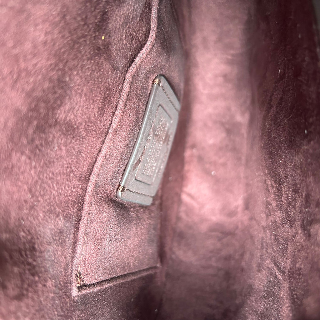 Coach Ellen Grey Pebbled Leather Crossbody Bag Excellent