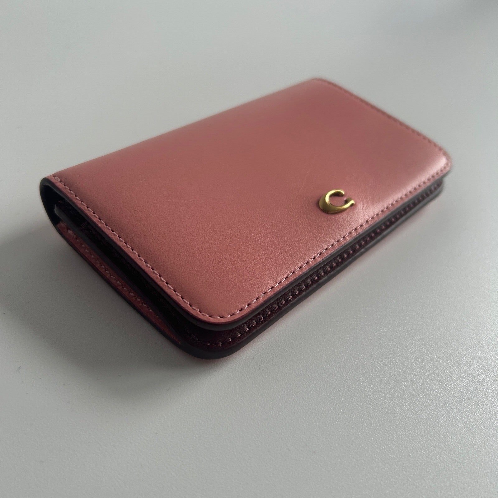 Coach Wyn Small Wallet Candy Pink Multi Leather Colorblock C5358 NEW