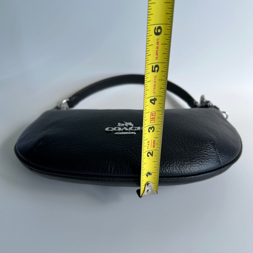 Coach Payton Hobo Black Pebbled Leather Shoulder Bag CE619 Excellent