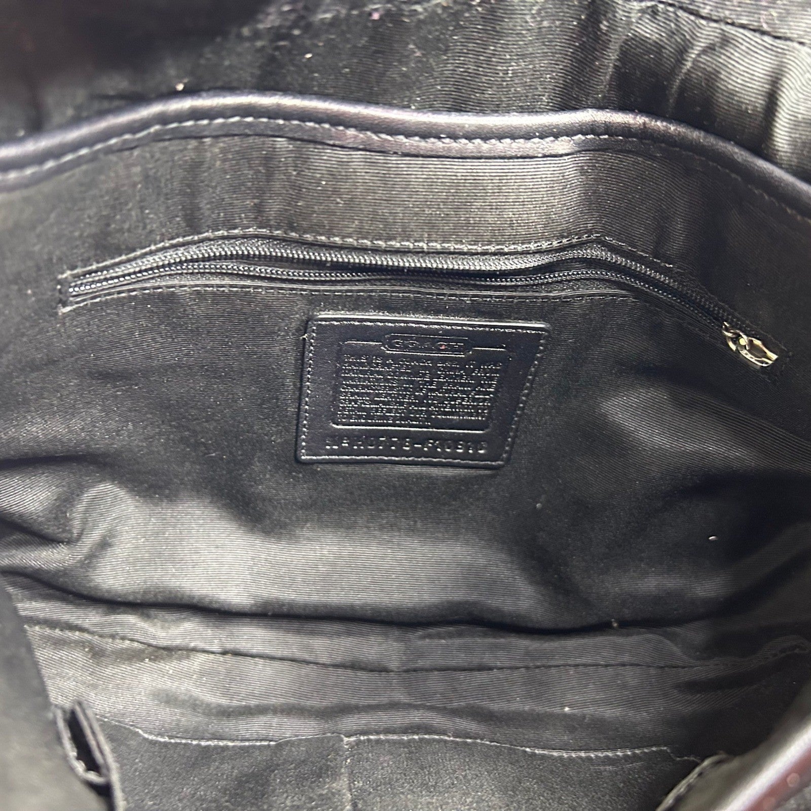 Coach Soho Black Leather Flap Shoulder Bag Good