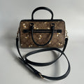 Coach Rowan Satchel Brown Bee Print Signature Canvas Satchel Excellent