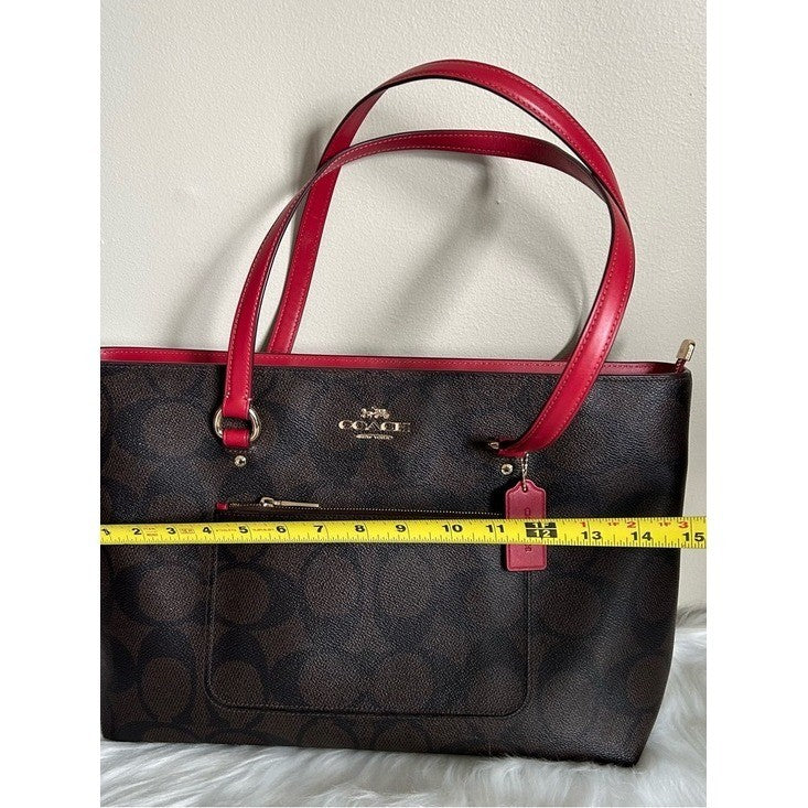 Coach Station Shoulder Bag - Walnut Red - Good