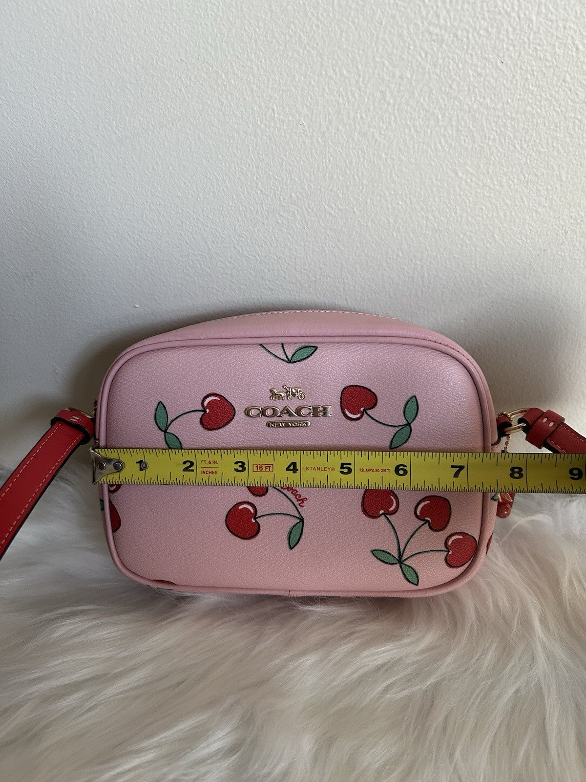 Coach Mini Jamie Camera Bag with Heart Cherry Print