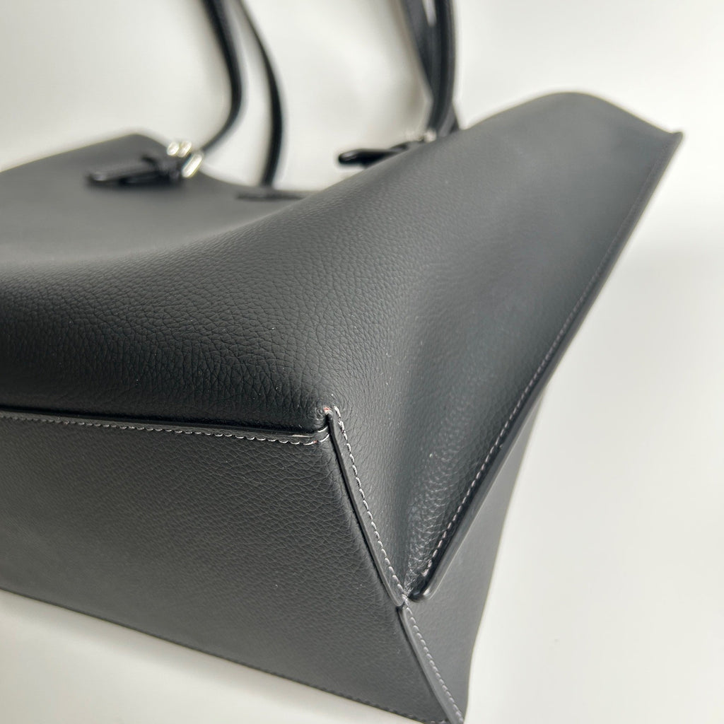 Coach Mollie Tote Black Pebbled Leather Shoulder Bag 1671 Excellent