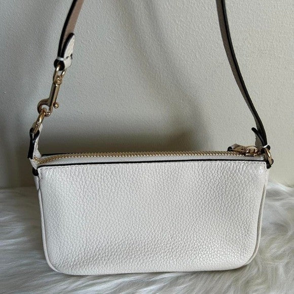 Coach Nolita 19 Chalk White Pebbled Leather Shoulder Bag Excellent