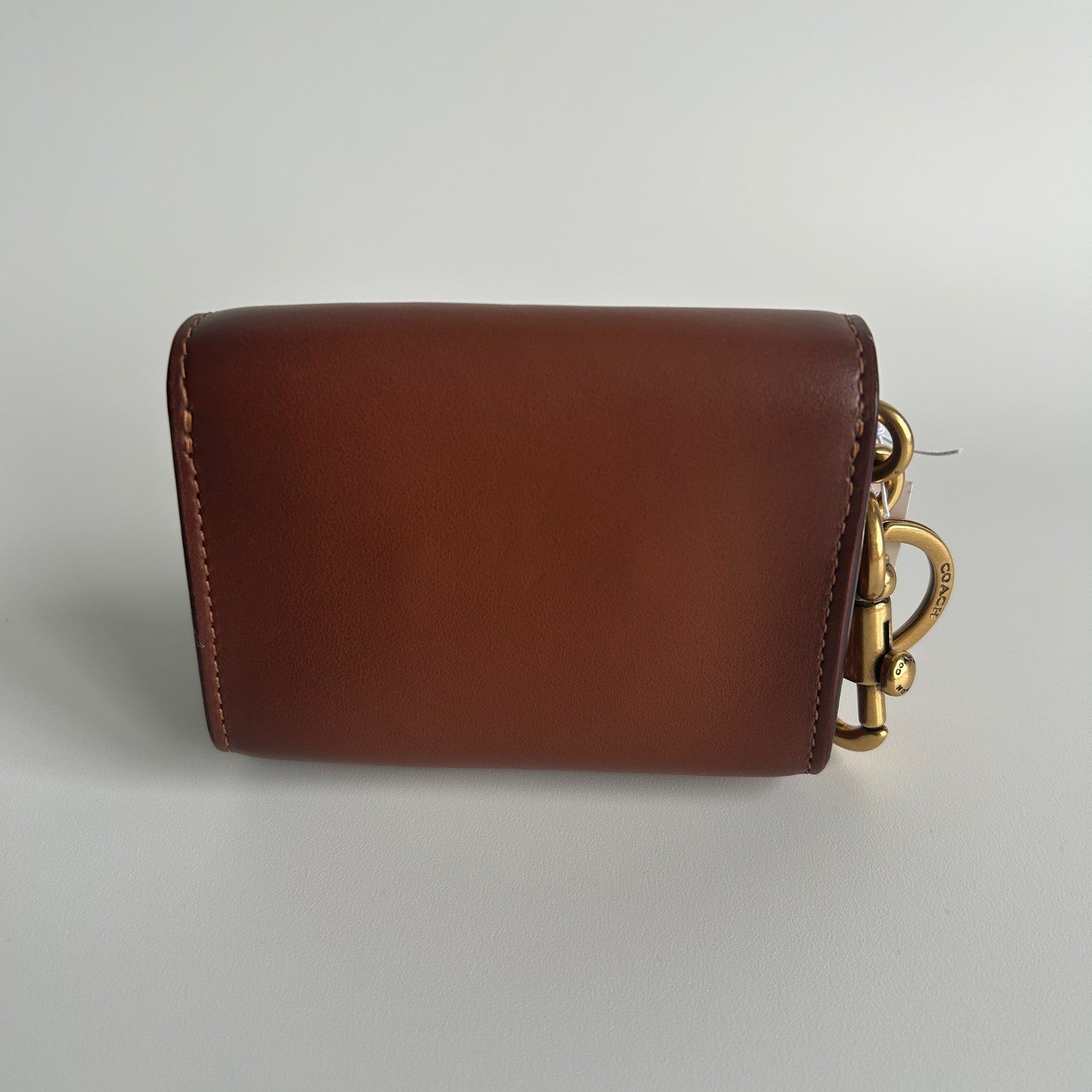 Coach Parker Bag Charm Brown Multi Leather Tea Rose 1636 NWT