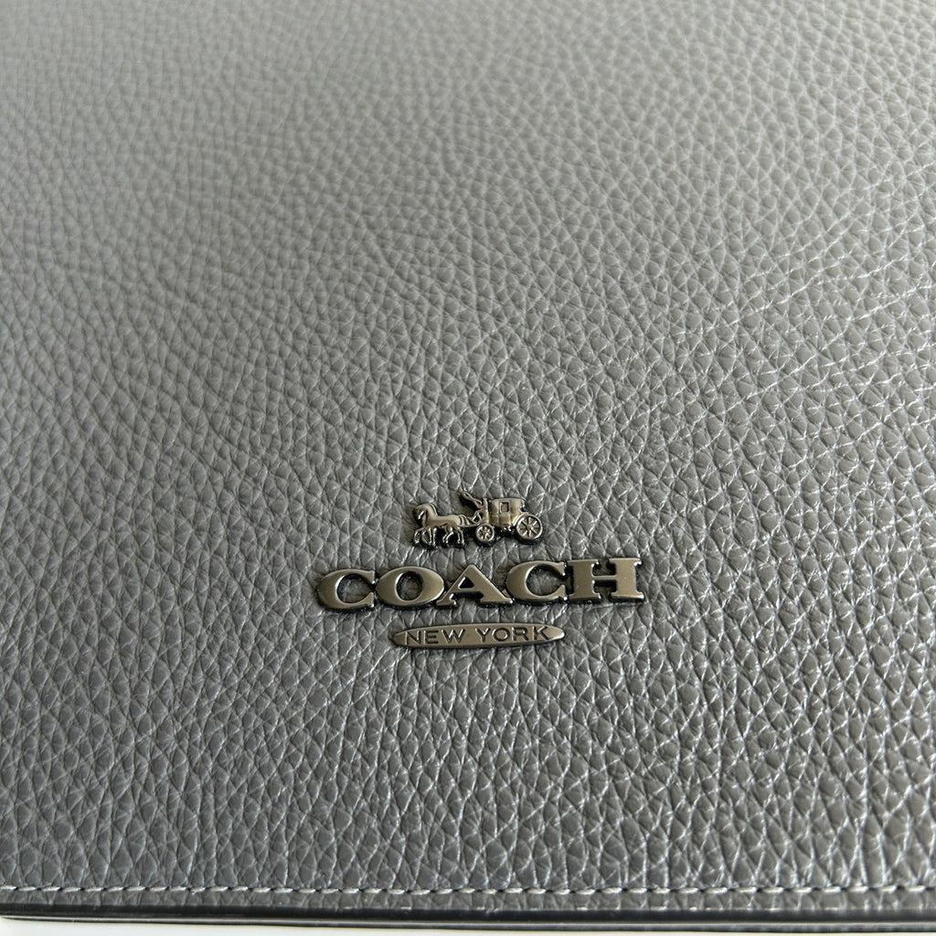 Coach Dylan Tote Graphite Grey Pebbled Leather Crossbody Bag NEW