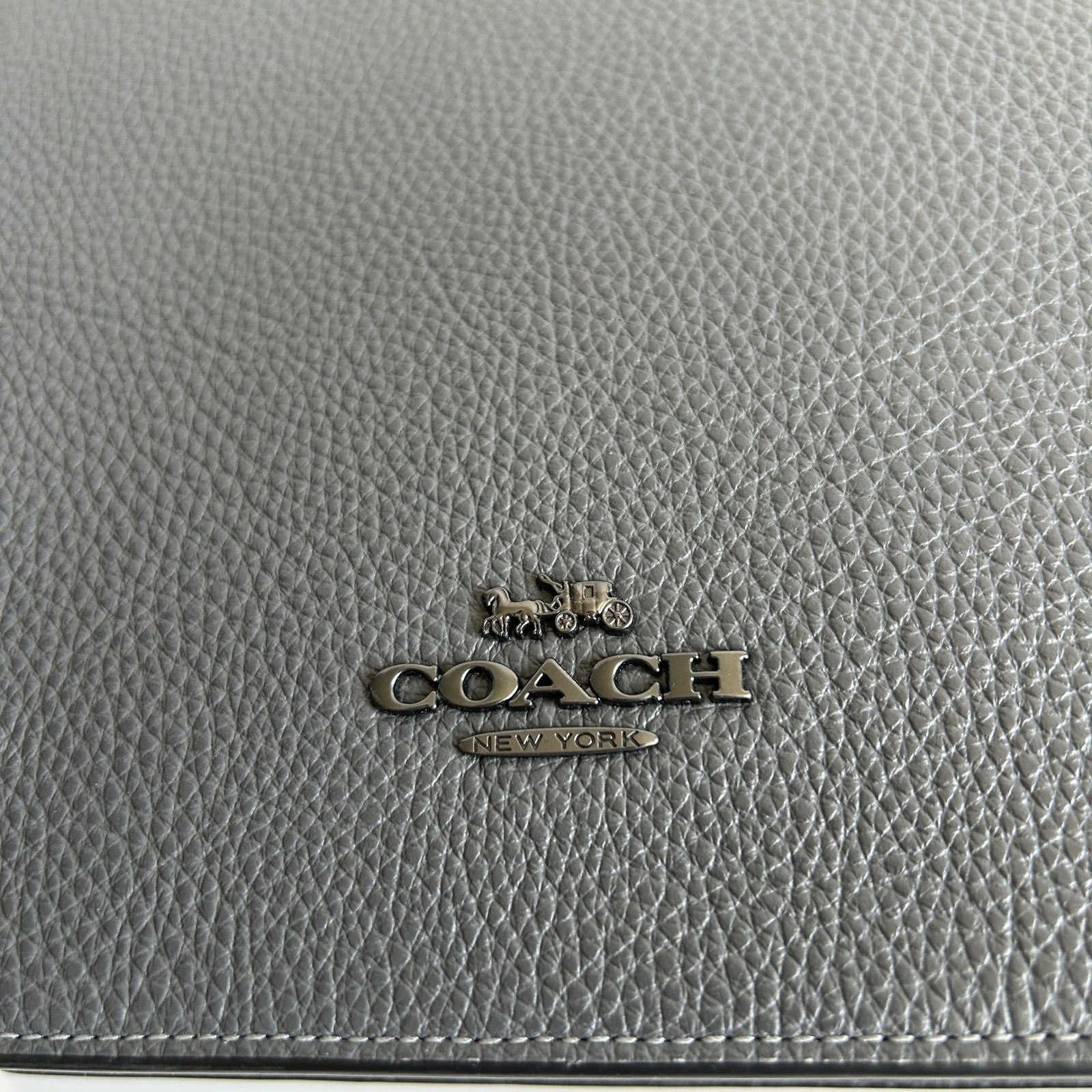 Coach Dylan Tote Graphite Grey Pebbled Leather Crossbody Bag NEW