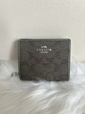 Coach Snap Wallet Olive Green Signature Canvas C3321 Excellent
