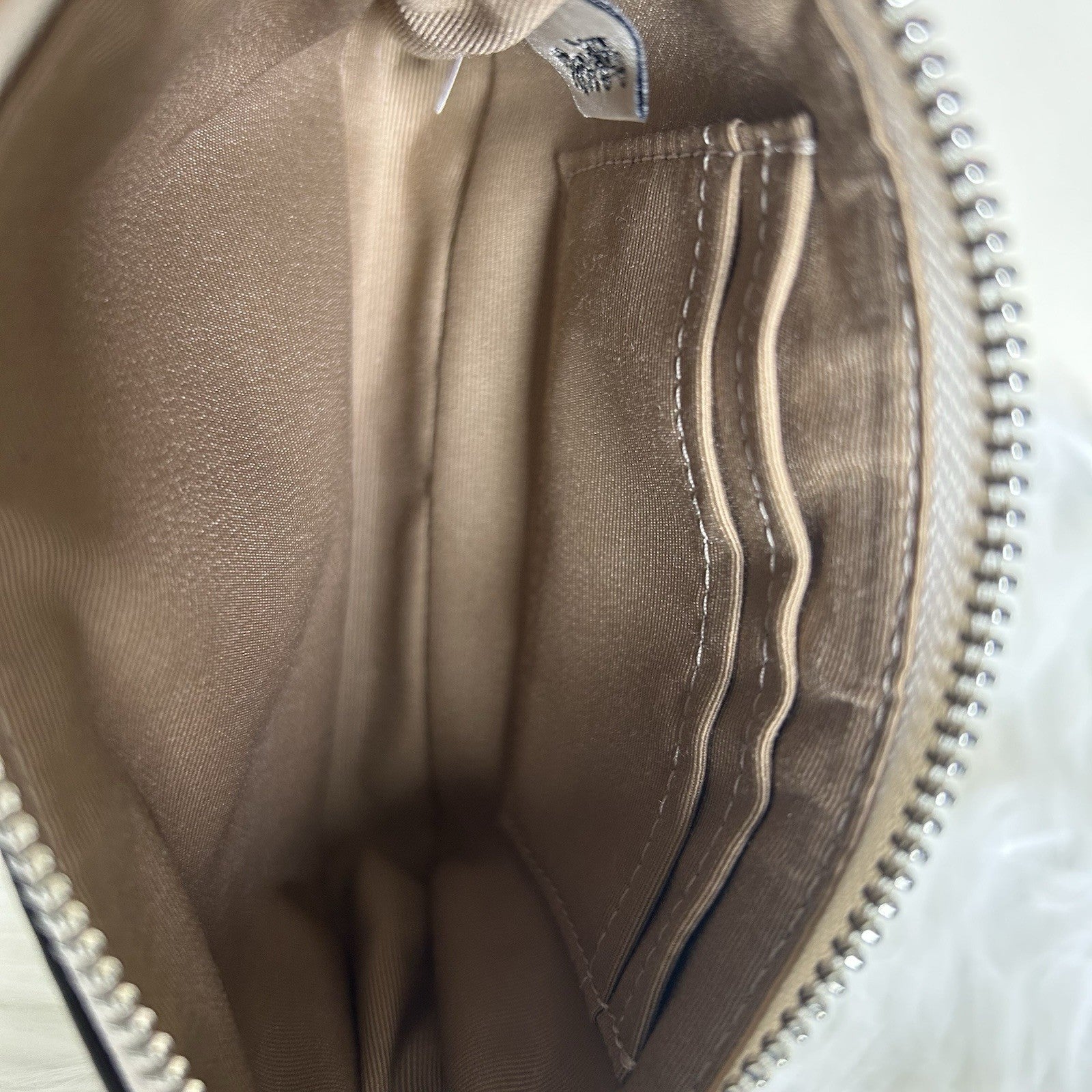Coach Nolita 15 Mini Chalk White Signature Canvas Shoulder Bag Good