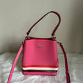 Coach Small Town Bucket Bag Confetti Pink Pebble Leather Shoulder Bag Excellent