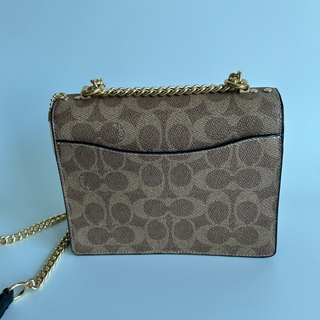 Coach Mini Klare Crossbody Brown Black Canvas Leather Bag CW206 Excellent