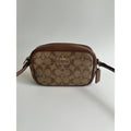 Coach Mini Jamie Camera Bag Brown Signature Canvas Crossbody Excellent