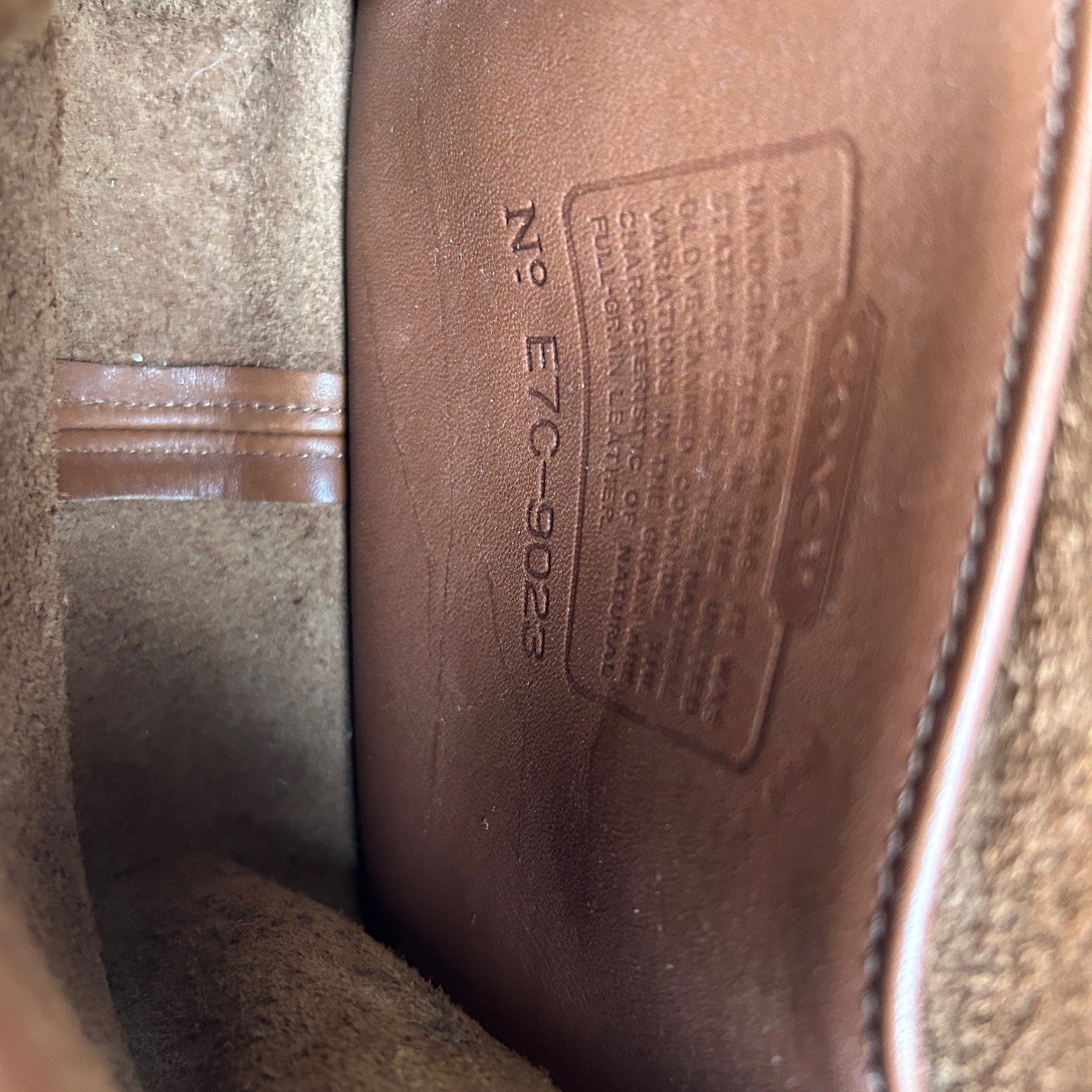 Coach Winnie 9023 British Tan Leather Crossbody Bag Good