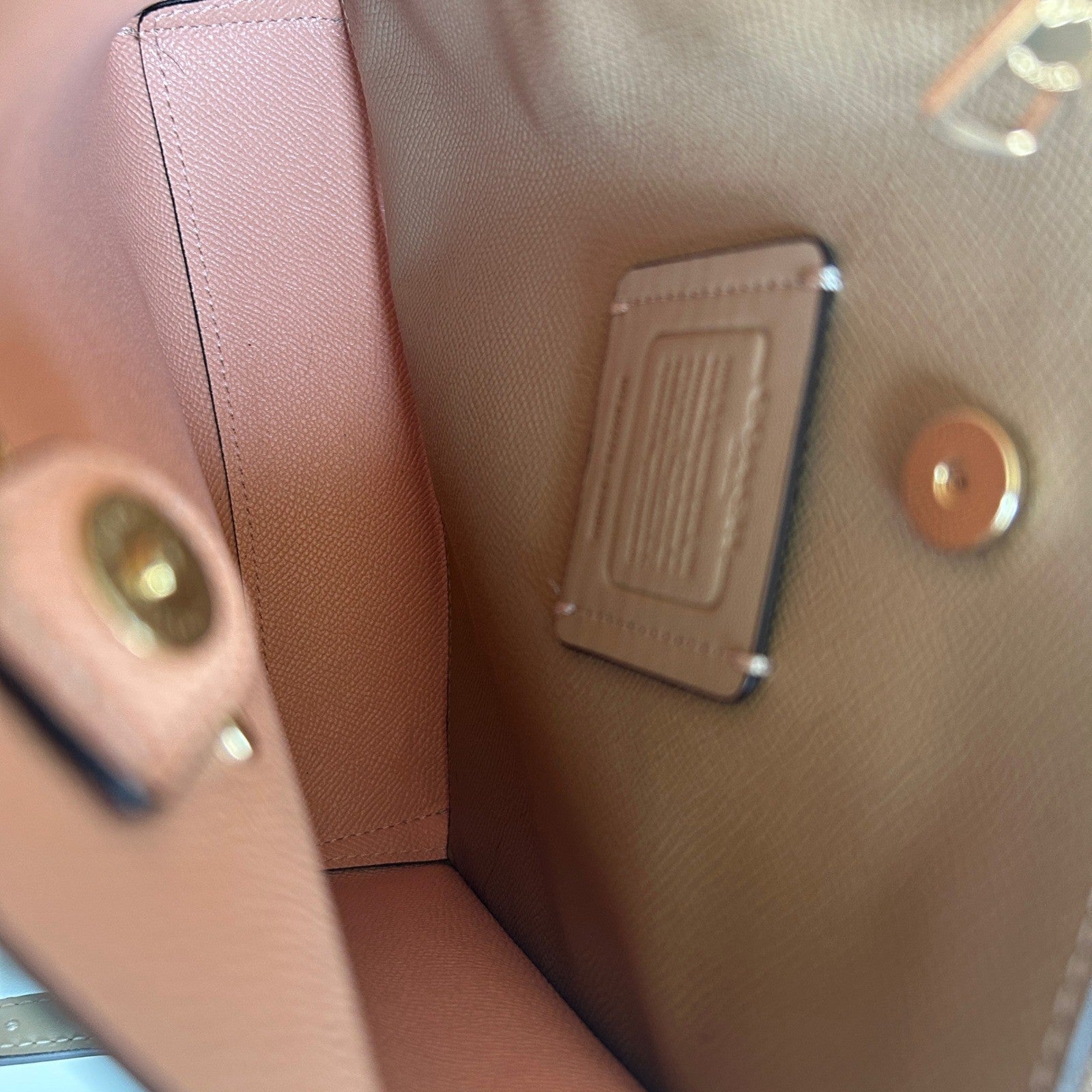 Coach Mollie Bucket Bag 22 Khaki Chalk Signature Canvas Leather Crossbody GOOD