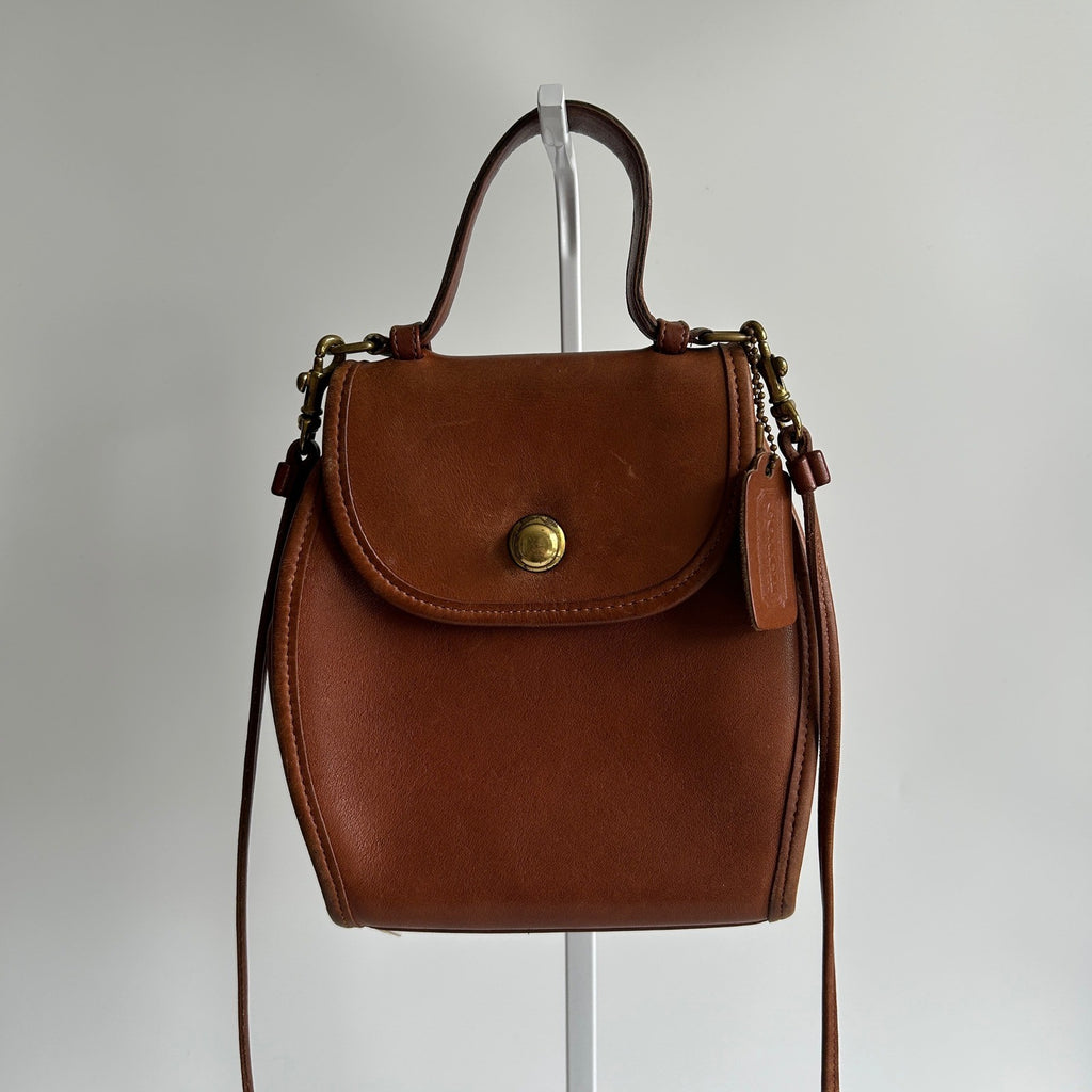 Coach Derby 9904 British Tan Glovetanned Leather Crossbody Bag Good