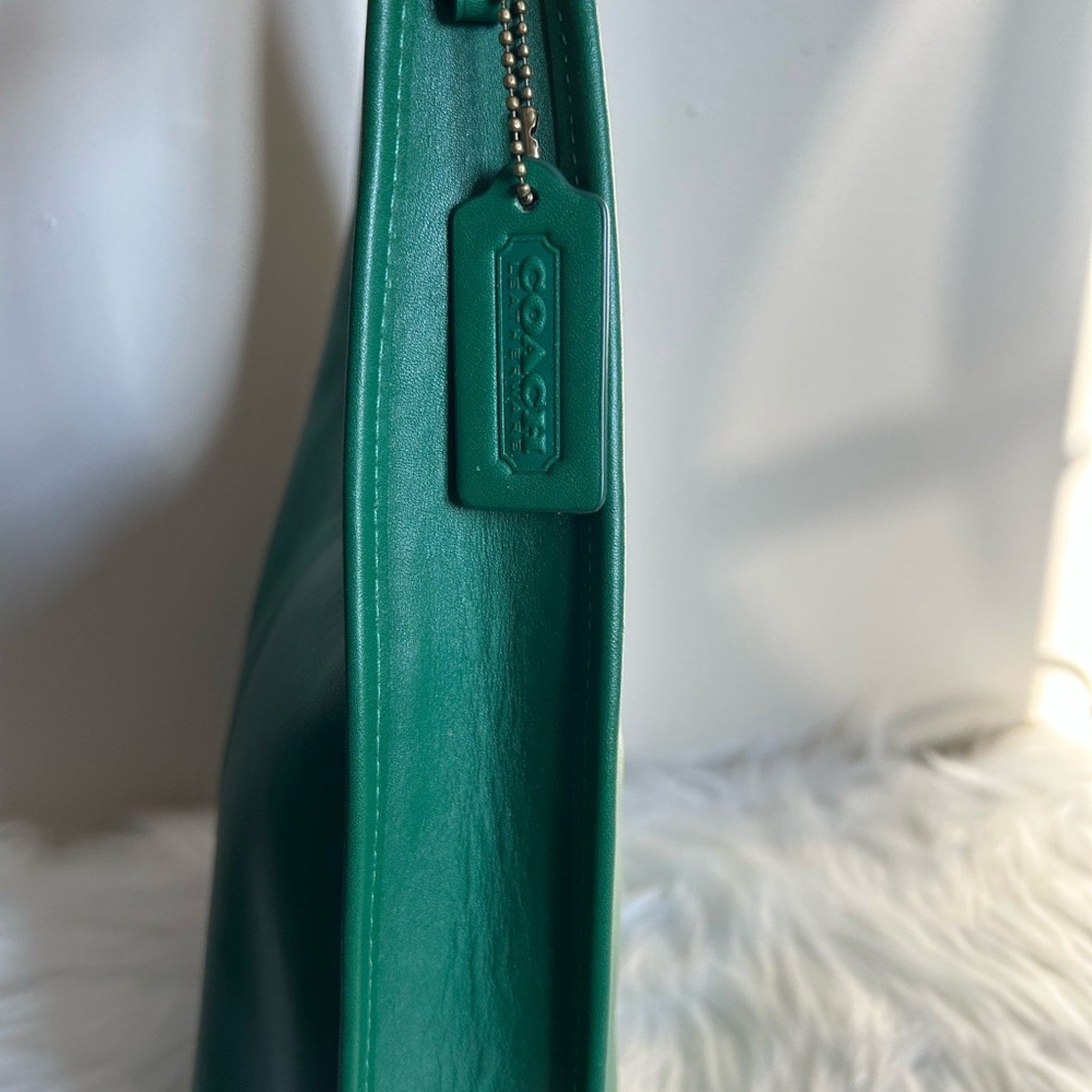 Coach Ergo Green Glovetanned Leather Hobo Shoulder Bag Excellent
