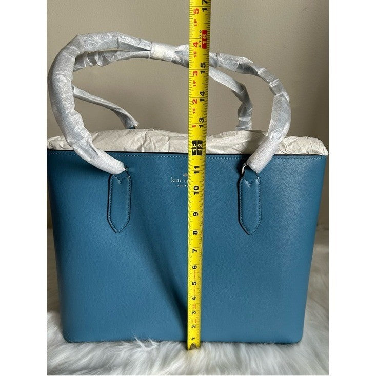 Kate Spade Harper Niagara Blue Pebbled Leather Tote Bag NEW
