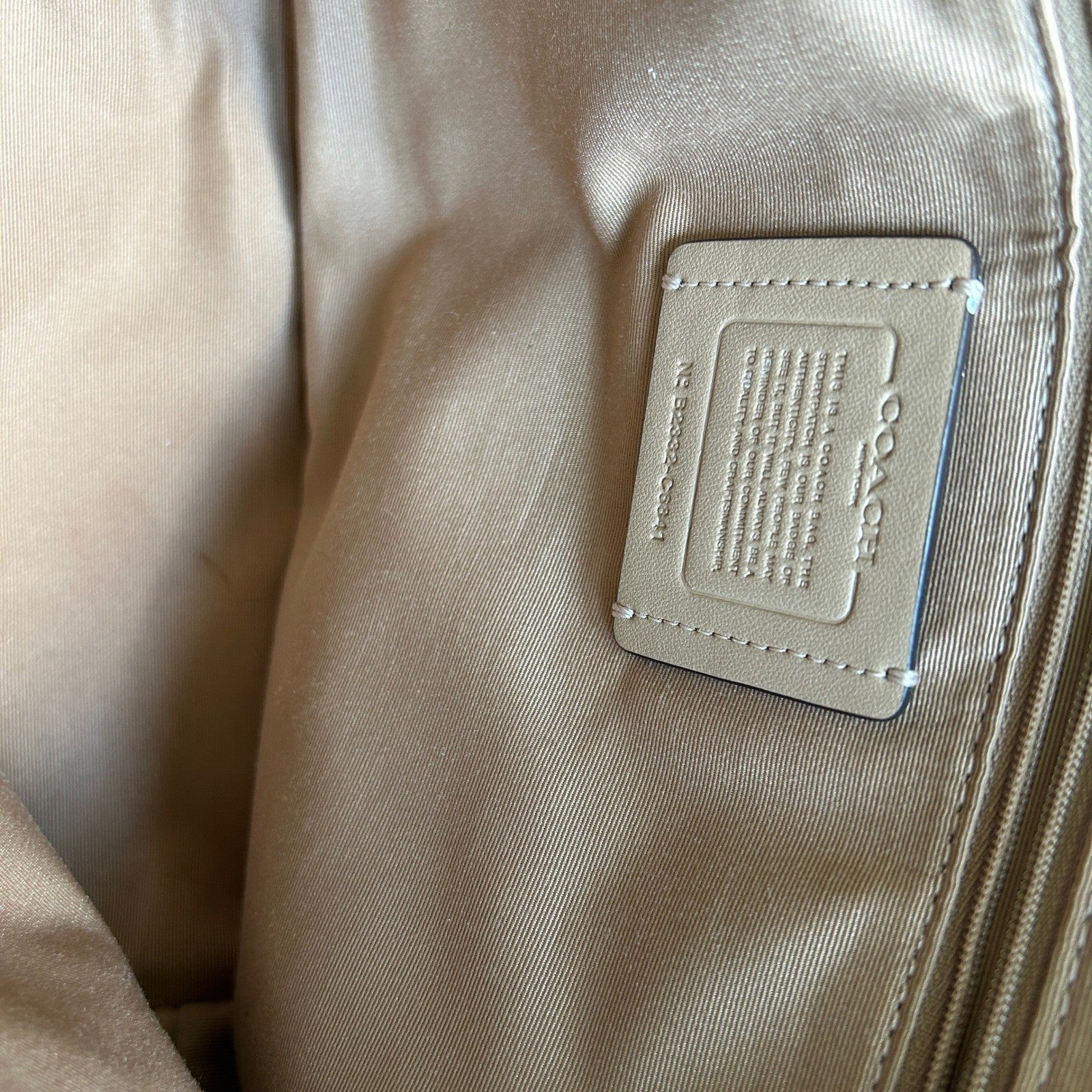 Coach Kacey Satchel Chalk Multi Pebbled Leather Bag Excellent