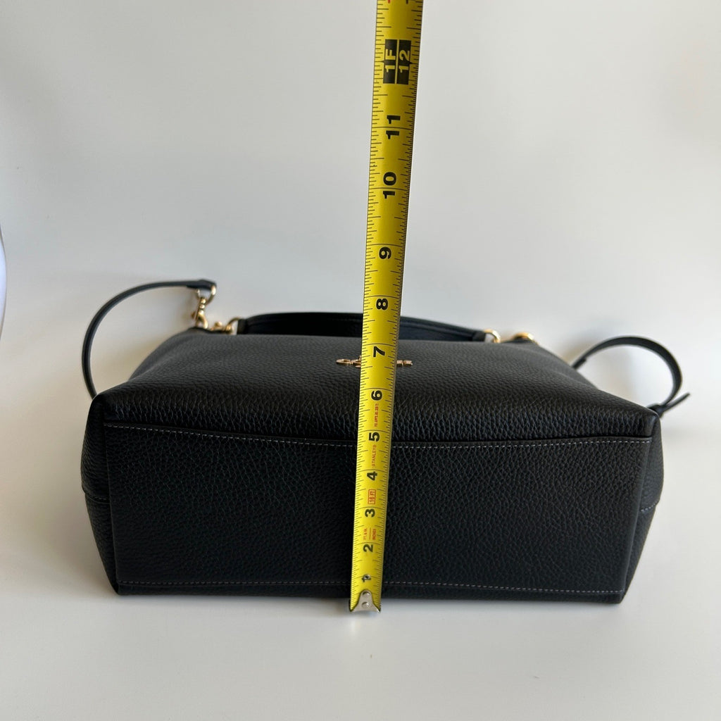 Coach Laurel Black Pebbled Leather Shoulder Bag NWT