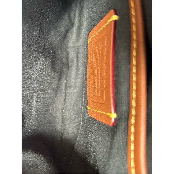 Coach Warren Belt Bag Signature Canvas Black Pebble Leather Brown C7703