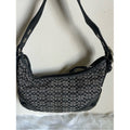 Coach Signature Small Hobo Black Gray Canvas Leather Shoulder Bag E062-2154 Good