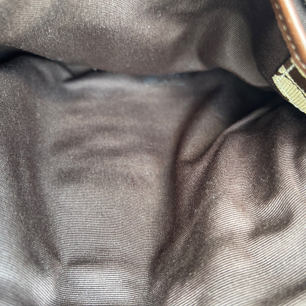 Coach Soho Signature Khaki Brown Canvas Leather Shoulder Bag 11862 Excellent
