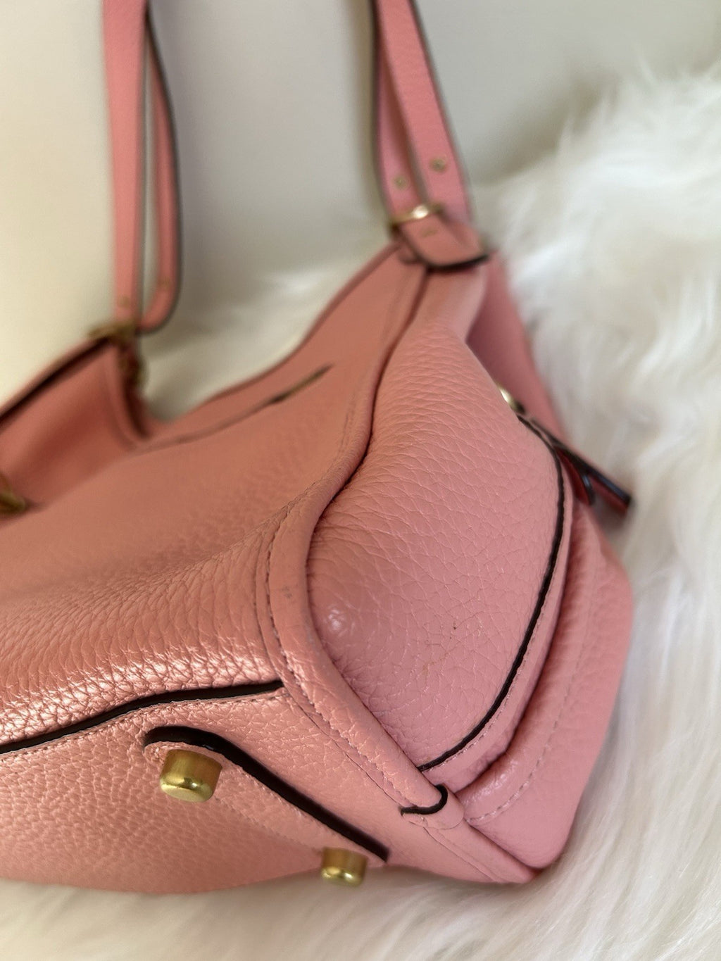 Coach Soft Pebble Leather Lori Shoulder Bag Candy Pink
