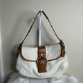 Coach Soho White Pebbled Leather Shoulder Bag Excellent