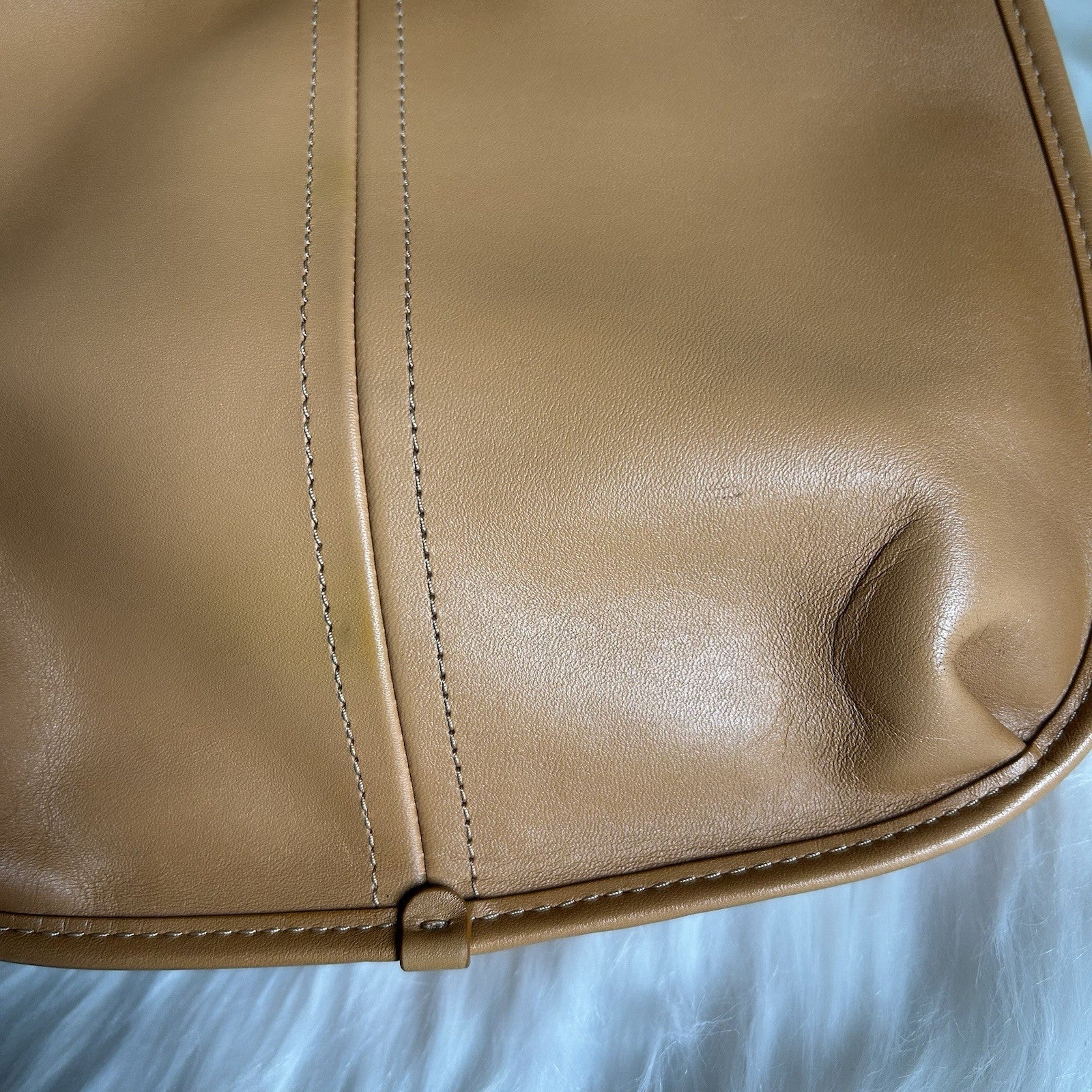 Coach Ergo Tan Natural Leather Shoulder Bag C2265 Good Condition