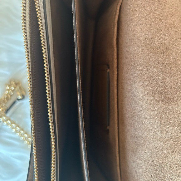 Coach Klare Chalk White Leather Signature Canvas Crossbody Bag 90400 Excellent