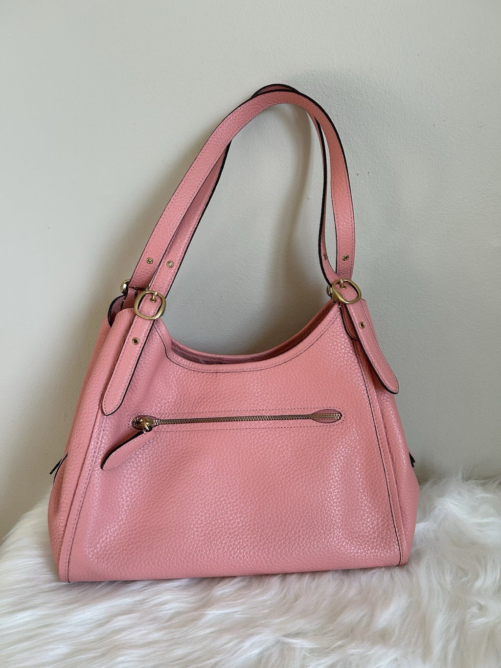 Coach Soft Pebble Leather Lori Shoulder Bag Candy Pink
