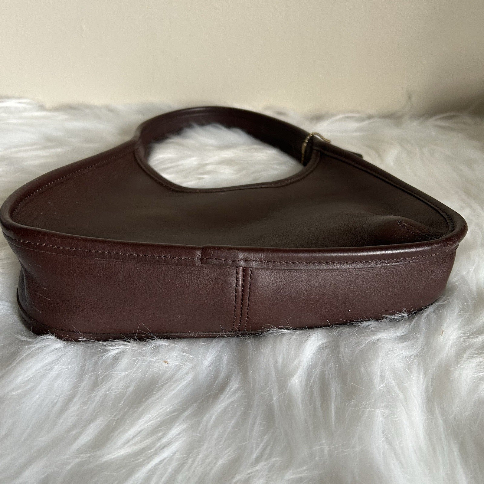 Coach Ergo 9027 Mahogany Brown Glove Tanned Leather Hobo Bag Good