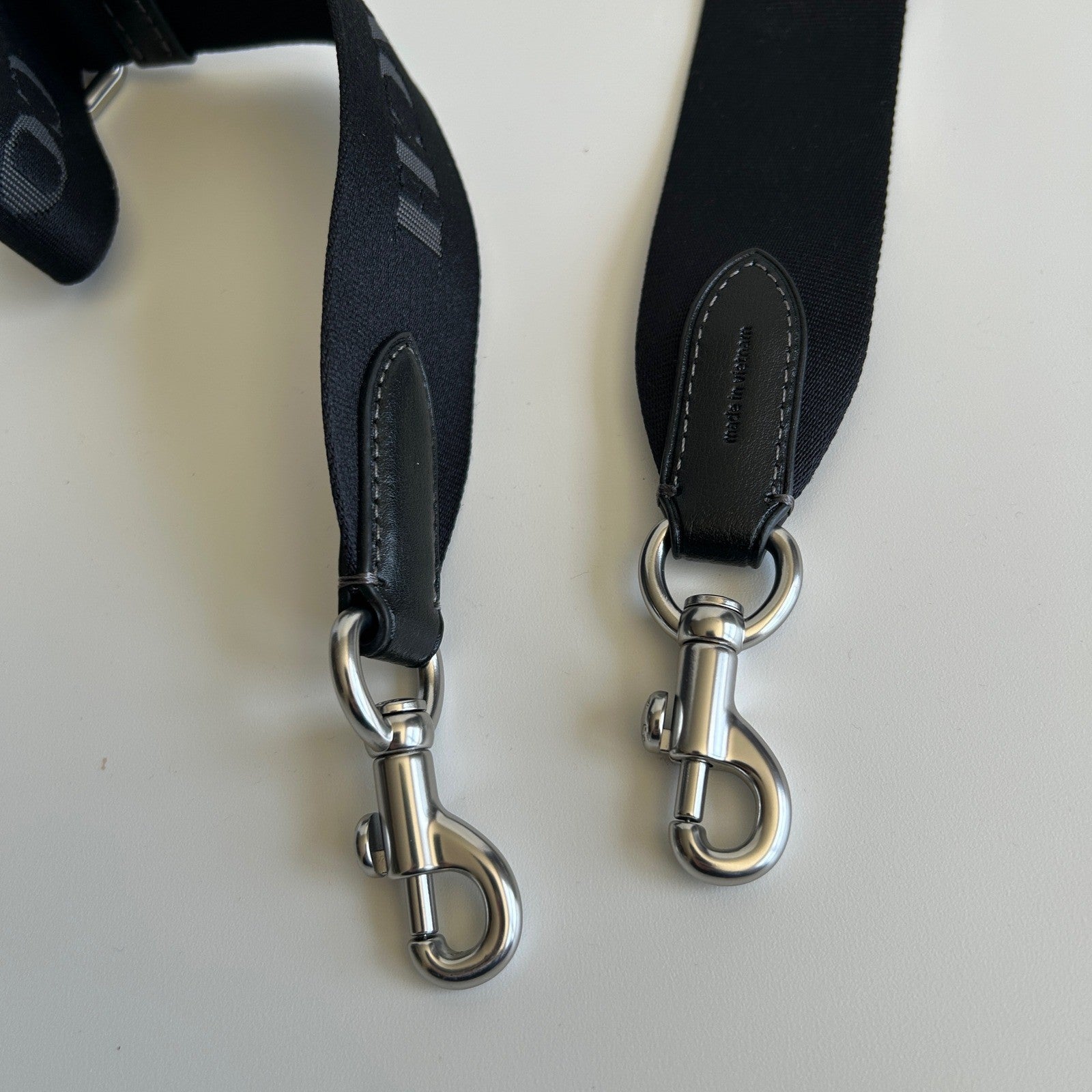 Coach Webbing Strap Black Canvas Silver Hardware CR460 Excellent