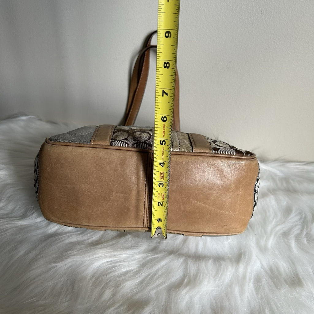 Coach Holiday Patchwork Multi Mixed Leather Tote Bag B06Q-10001 Good