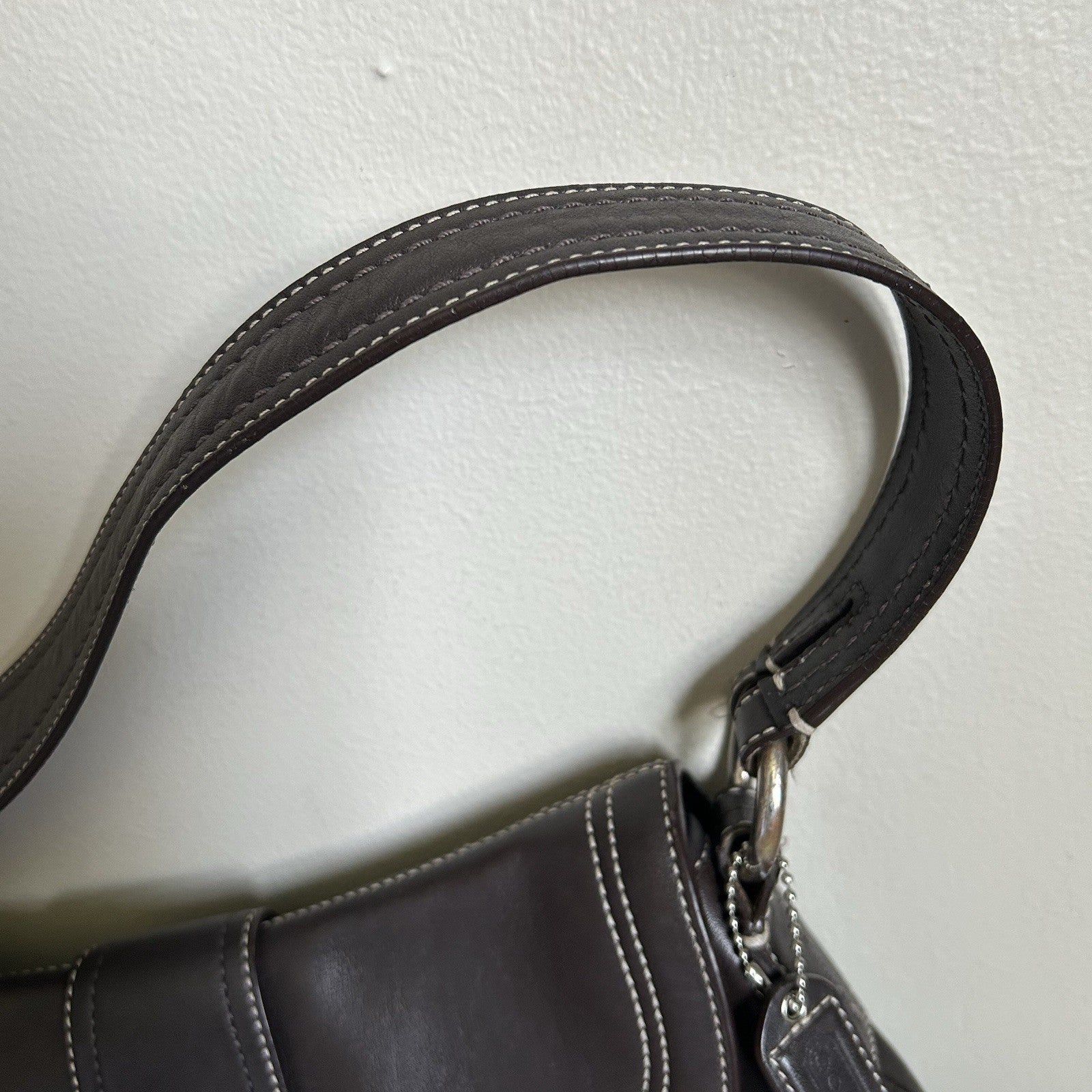 Coach Soho Flap Dark Brown Leather Shoulder Bag J0776-F10910 Excellent