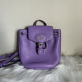 Coach Amelia Mini Purple Pebbled Leather Backpack Excellent