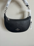 NWT Coach Mini Payton Bag Pebble Leather Silver/Black