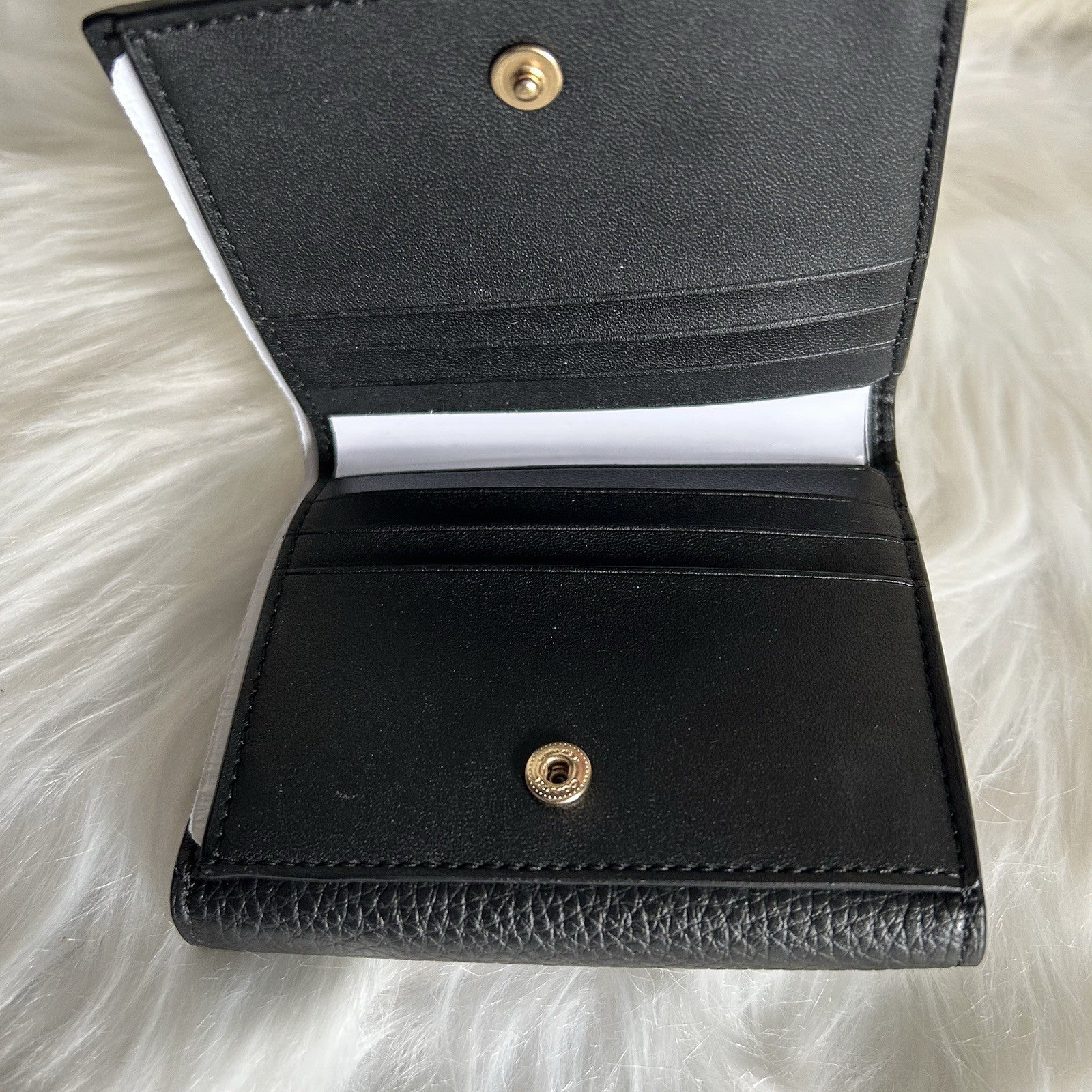 Coach Georgie Small Wallet Brown Black Signature Leather 7250 NEW
