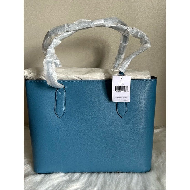 Kate Spade Harper Niagara Blue Pebbled Leather Tote Bag NEW