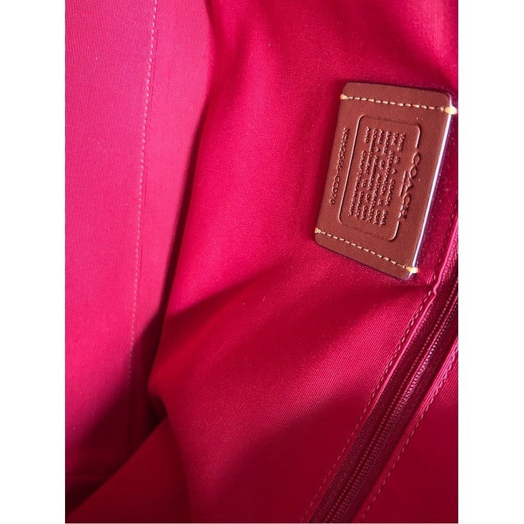 Coach Station Shoulder Bag - Walnut Red - Good