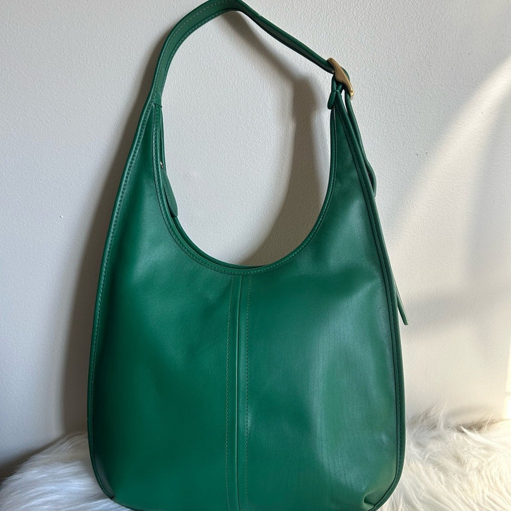 Coach Ergo Green Glovetanned Leather Hobo Shoulder Bag Excellent