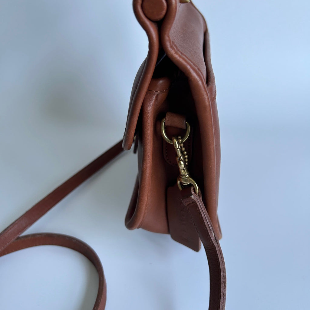 Coach Winnie 9023 British Tan Leather Crossbody Bag Good