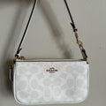 Coach Nolita 19 Chalk White Signature Canvas Wristlet Bag Fair
