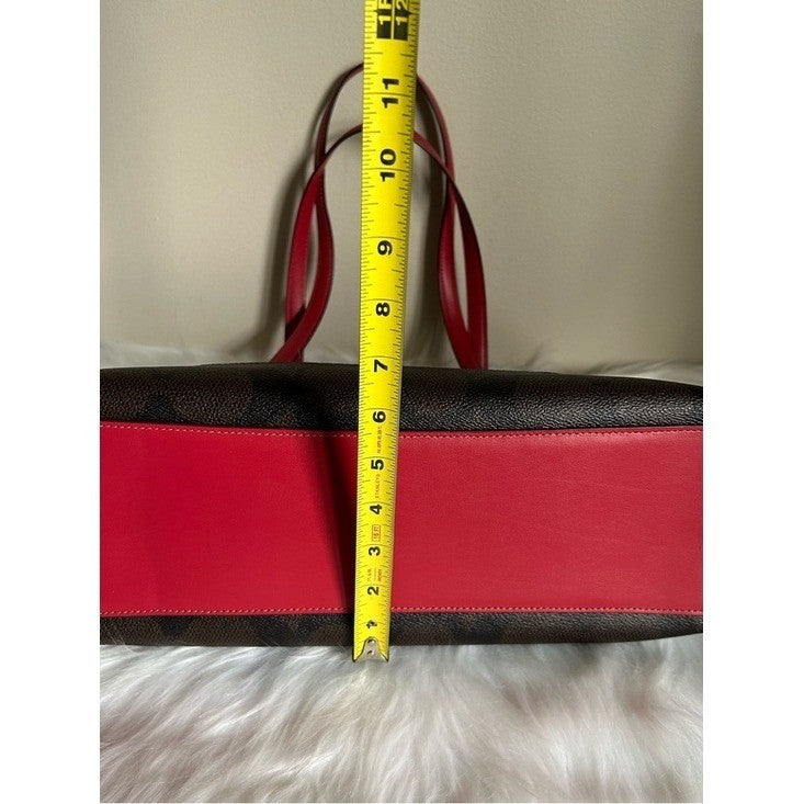 Coach Station Shoulder Bag - Walnut Red - Good