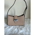 Coach Eliza Shoulder Bag Beige Leather Silver Hardware CP004
