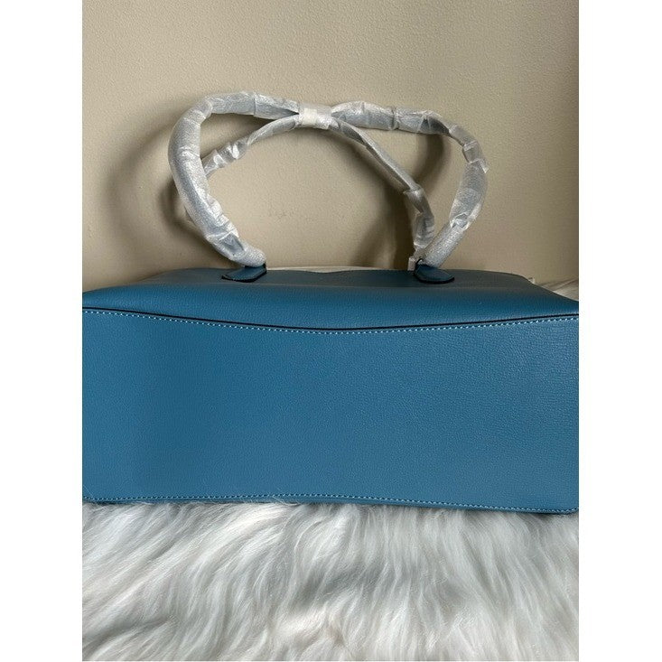 Kate Spade Harper Niagara Blue Pebbled Leather Tote Bag NEW